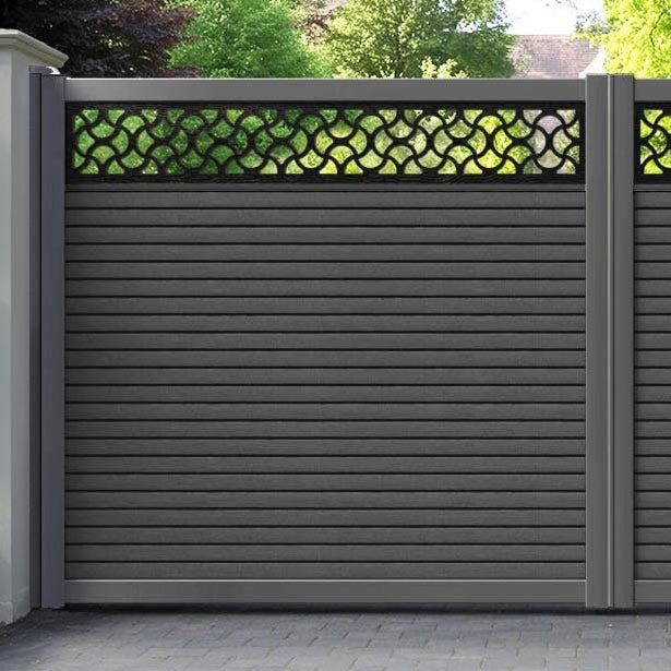 Hudson Vida Straight Top Driveway Gate - Dark Grey - Top Screen