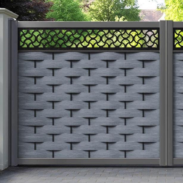 Ripple Vida Straight Top Driveway Gate - Anthracite - Top Screen
