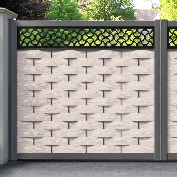 Ripple Vida Straight Top Driveway Gate - Mid Stone - Top Screen