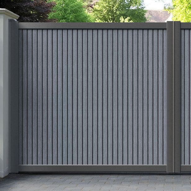 Virtis Anthracite Straight Top Driveway Gate