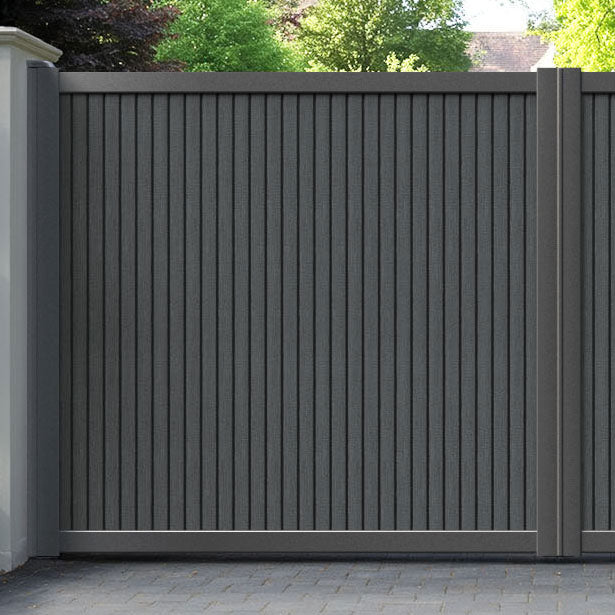 Virtis Dark Grey Straight Top Driveway Gate