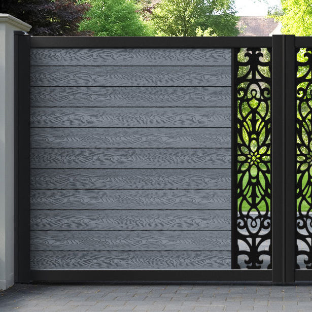 Classic Windsor Straight Top Driveway Gate - Anthracite - Middle Screen