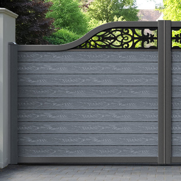 Classic Windsor Curved Top Driveway Gate - Anthracite - Top Screen