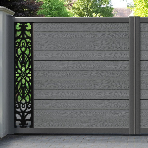 Classic Windsor Straight Top Driveway Gate - Mid Grey - End Screen