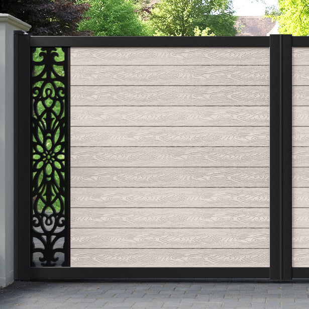 Classic Windsor Straight Top Driveway Gate - Mid Stone - End Screen