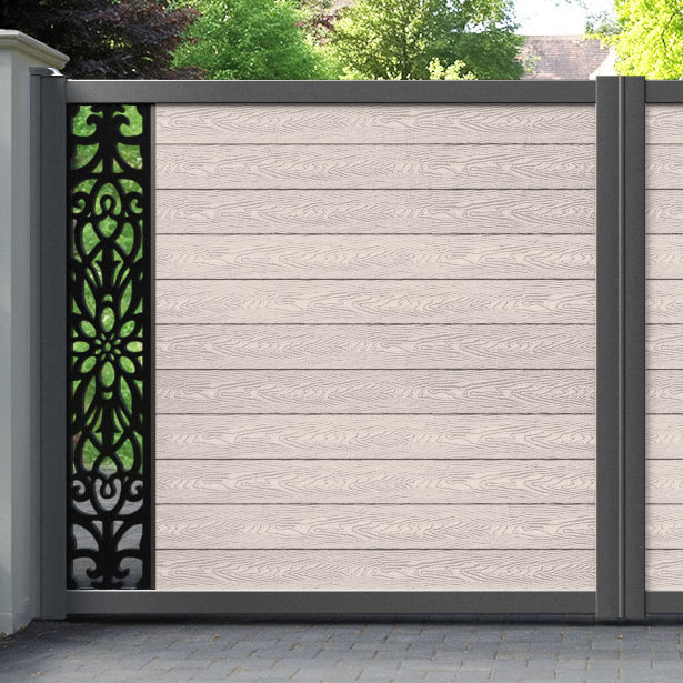 Classic Windsor Straight Top Driveway Gate - Mid Stone - End Screen