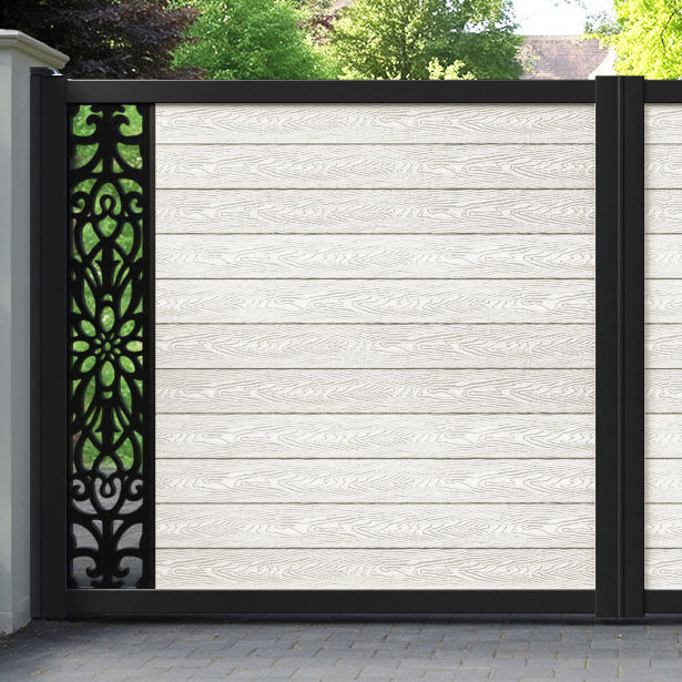 Classic Windsor Straight Top Driveway Gate - Light Stone - End Screen