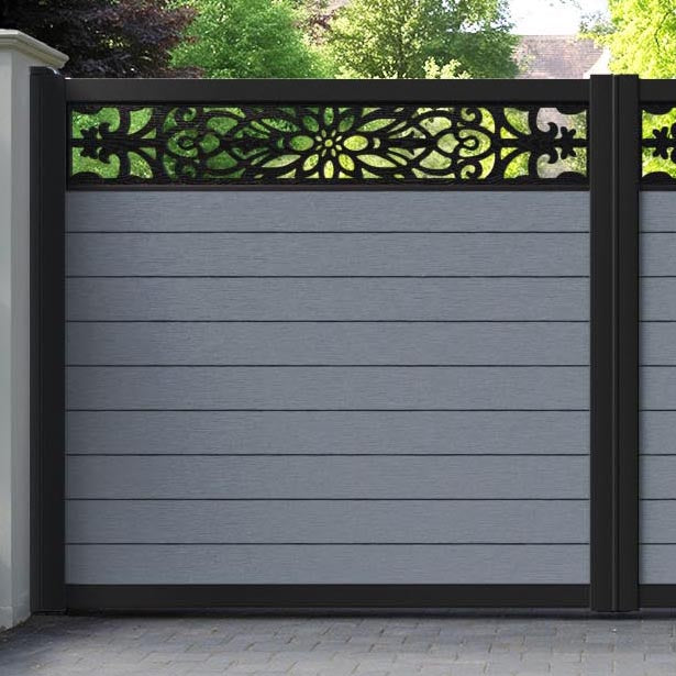 Fusion Windsor Straight Top Driveway Gate - Anthracite - Top Screen