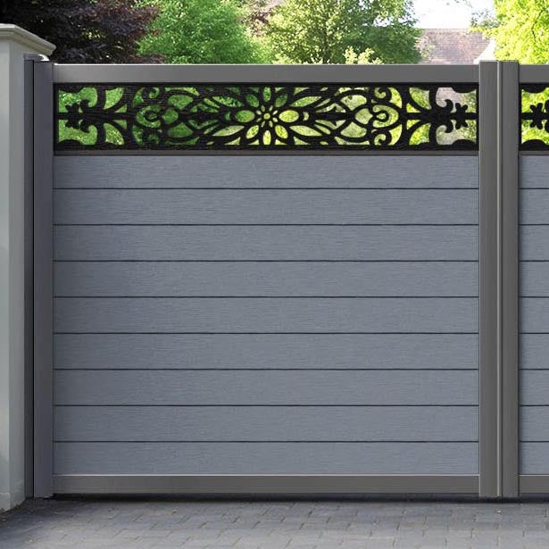 Fusion Windsor Straight Top Driveway Gate - Anthracite - Top Screen