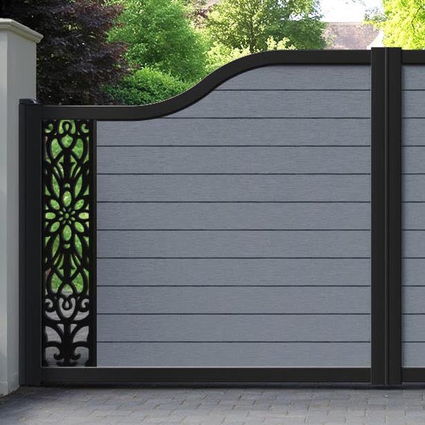 Fusion Windsor Curved Top Driveway Gate - Anthracite - End Screen