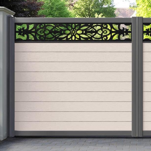 Fusion Windsor Straight Top Driveway Gate - Mid Stone - Top Screen