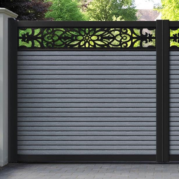 Hudson Windsor Straight Top Driveway Gate - Anthracite - Top Screen