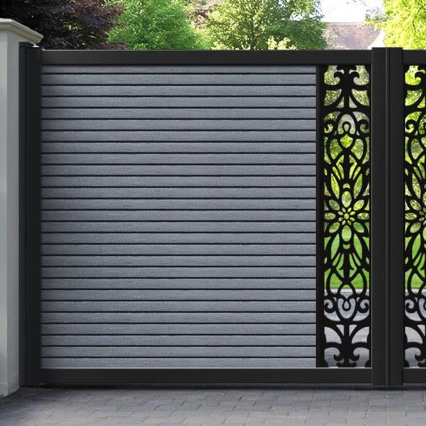 Hudson Windsor Straight Top Driveway Gate - Anthracite - Middle Screen