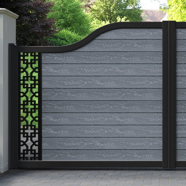 Classic Zaria Curved Top Driveway Gate - Anthracite - End Screen