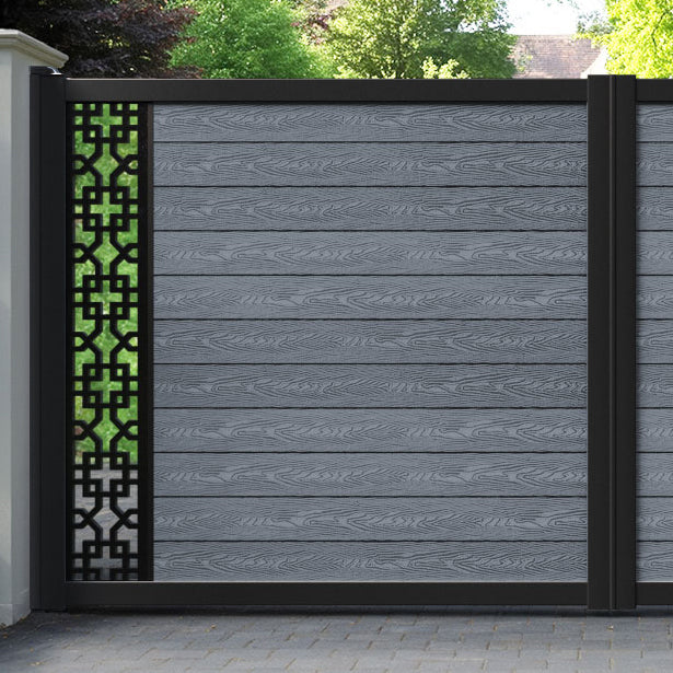 Classic Zaria Straight Top Driveway Gate - Anthracite - End Screen