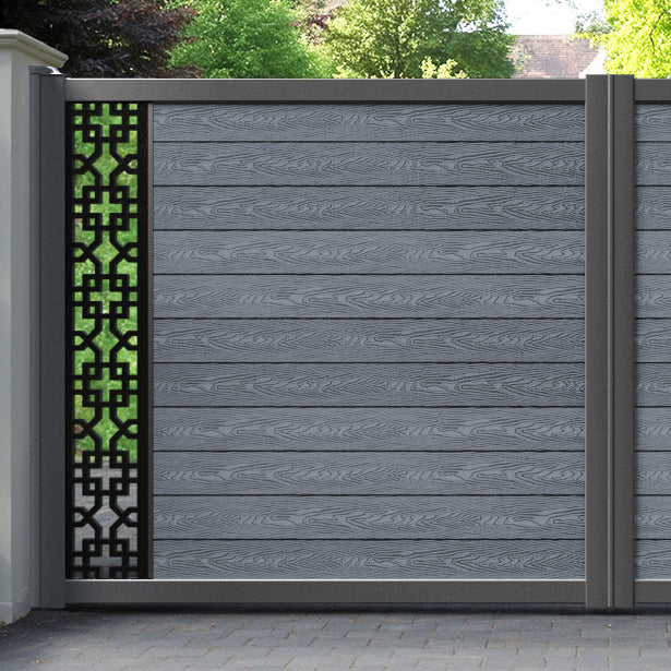 Classic Zaria Straight Top Driveway Gate - Anthracite - End Screen