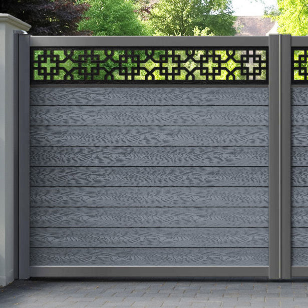 Classic Zaria Straight Top Driveway Gate - Anthracite - Top Screen