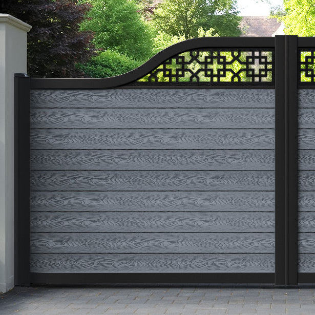 Classic Zaria Curved Top Driveway Gate - Anthracite - Top Screen