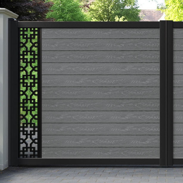 Classic Zaria Straight Top Driveway Gate - Mid Grey - End Screen