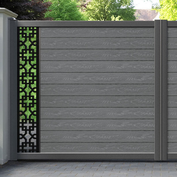 Classic Zaria Straight Top Driveway Gate - Mid Grey - End Screen