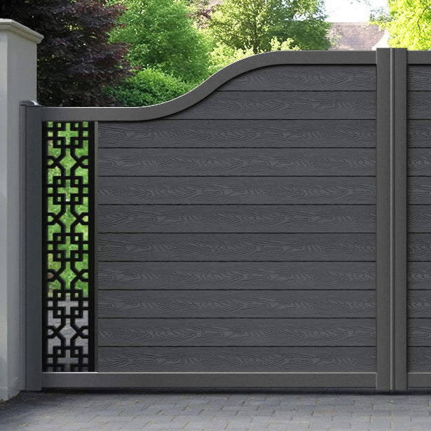 Classic Zaria Curved Top Driveway Gate - Dark Grey - End Screen