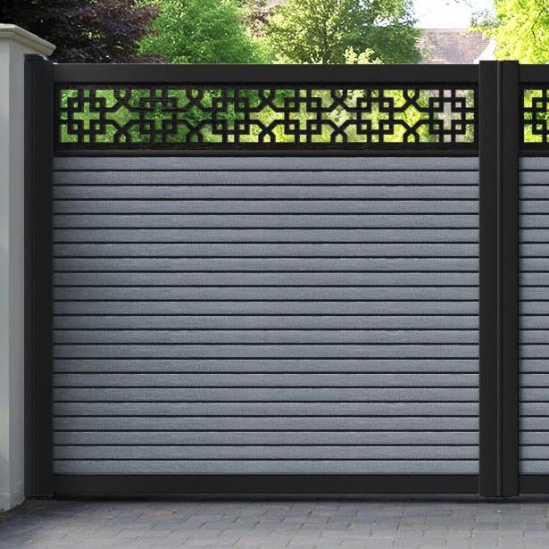 Hudson Zaria Straight Top Driveway Gate - Anthracite - Top Screen