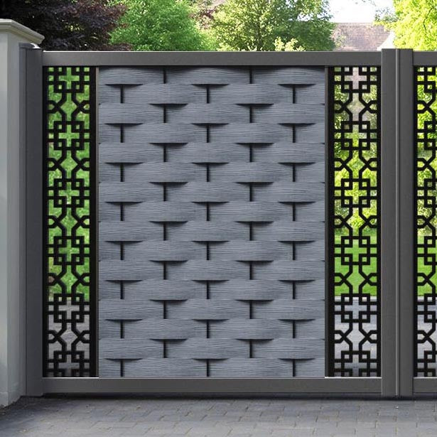 Ripple Zaria Straight Top Driveway Gate - Anthracite - Middle & End Screen