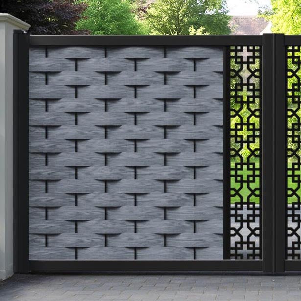 Ripple Zaria Straight Top Driveway Gate - Anthracite - Middle Screen