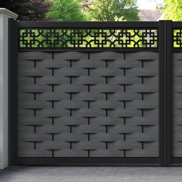 Ripple Zaria Straight Top Driveway Gate - Dark Grey - Top Screen