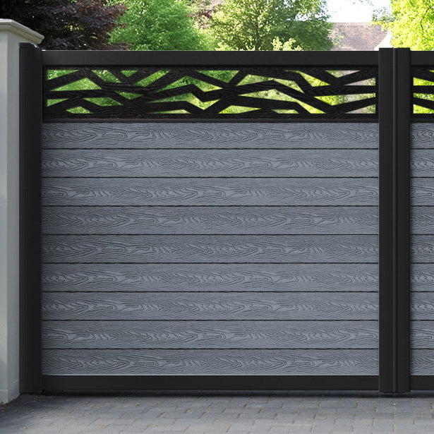 Classic Zenith Straight Top Driveway Gate - Anthracite - Top Screen