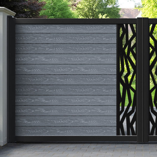 Classic Zenith Straight Top Driveway Gate - Anthracite - Middle Screen