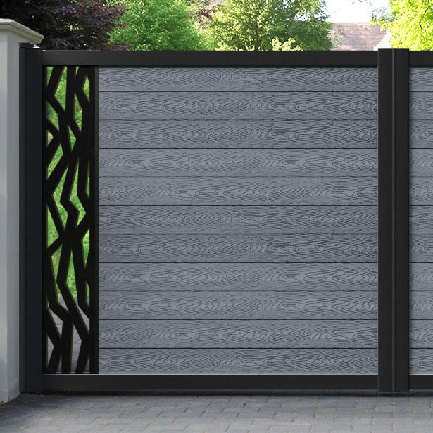 Classic Zenith Straight Top Driveway Gate - Anthracite - End Screen