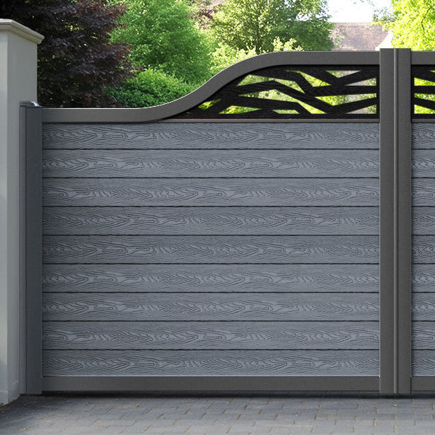 Classic Zenith Curved Top Driveway Gate - Anthracite - Top Screen
