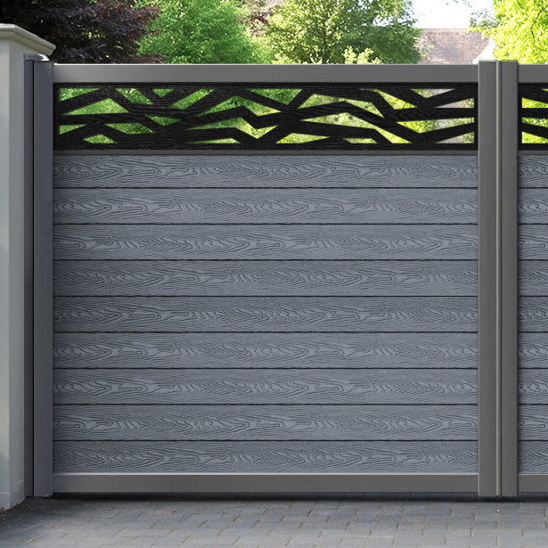 Classic Zenith Straight Top Driveway Gate - Anthracite - Top Screen