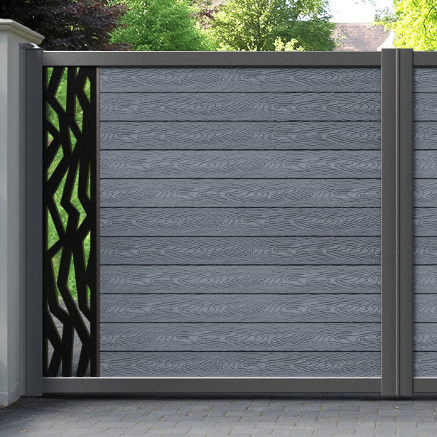 Classic Zenith Straight Top Driveway Gate - Anthracite - End Screen