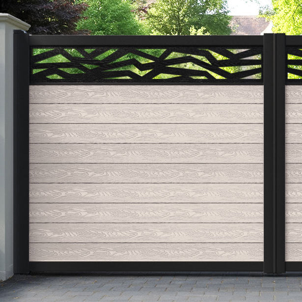 Classic Zenith Straight Top Driveway Gate - Mid Stone - Top Screen