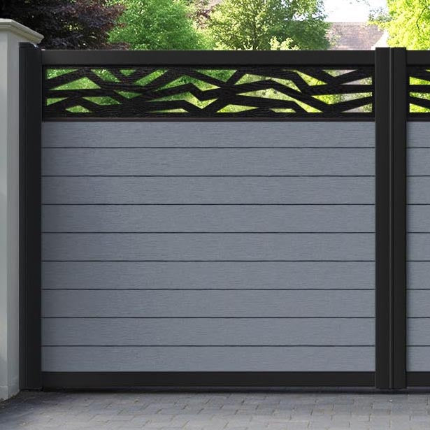 Fusion Zenith Straight Top Driveway Gate - Anthracite - Top Screen