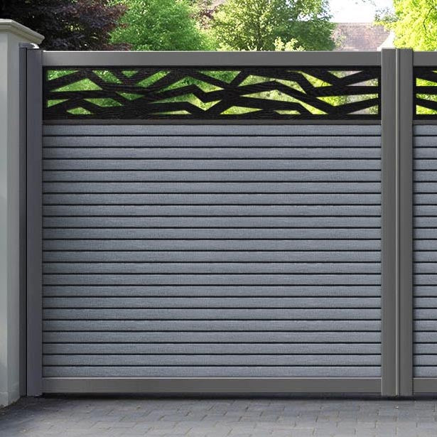 Hudson Zenith Straight Top Driveway Gate - Anthracite - Top Screen