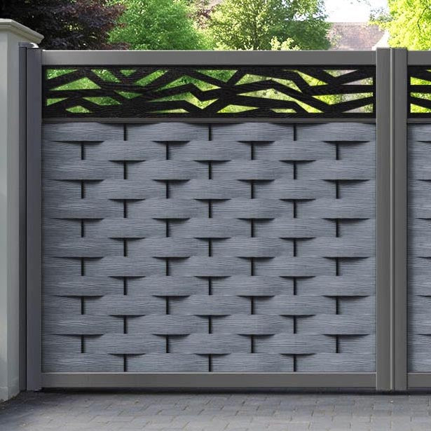 Ripple Zenith Straight Top Driveway Gate - Anthracite - Top Screen