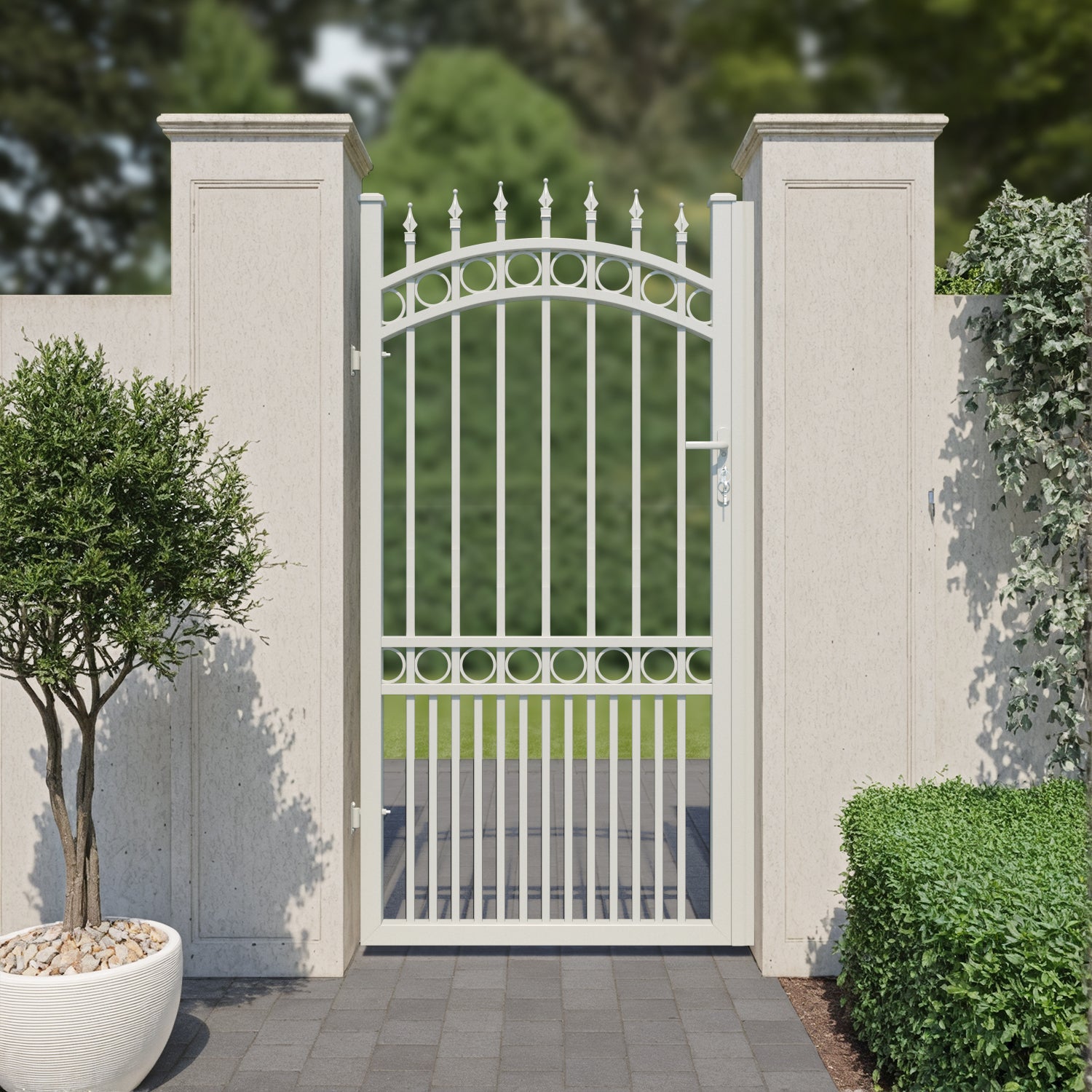 Ambrose Aluminium High Middle Pedestrian Gate