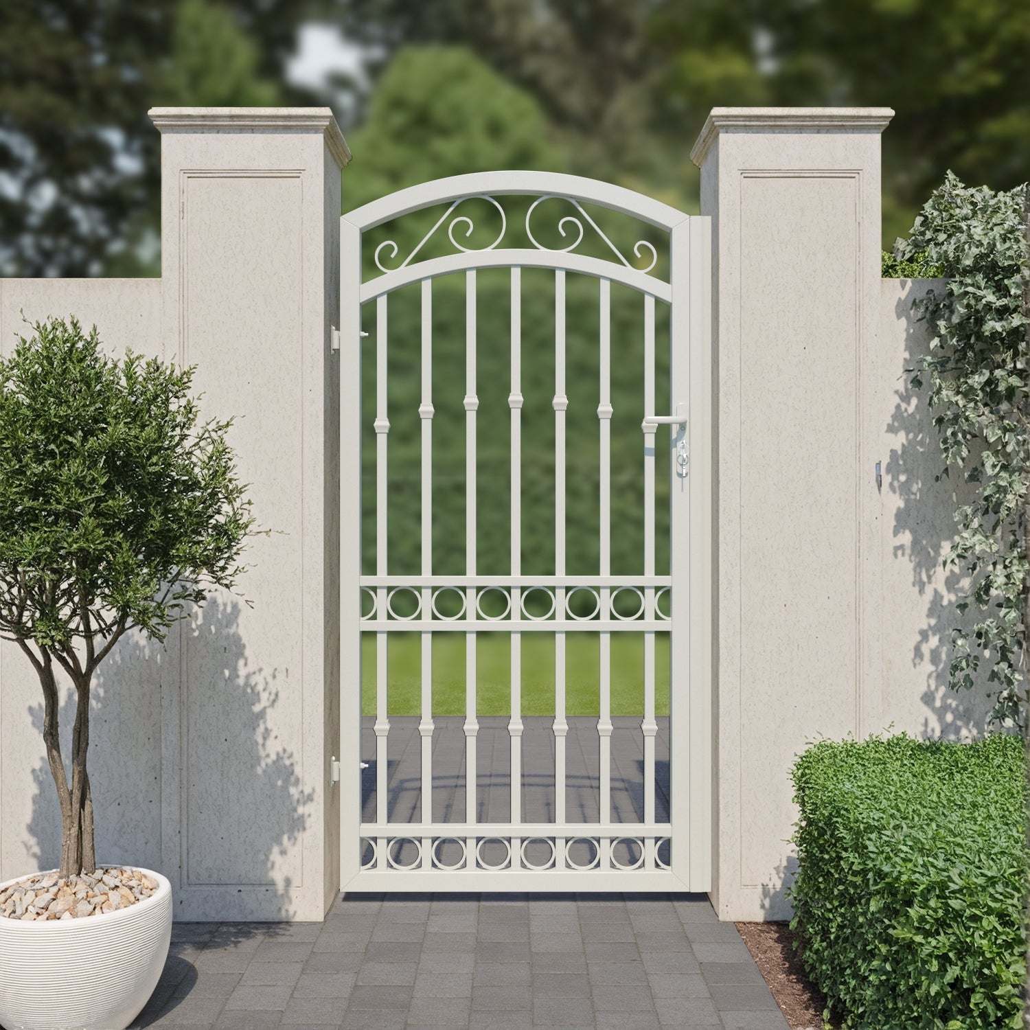 Celeste Aluminium High Middle Pedestrian Gate
