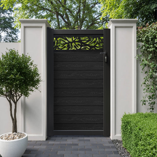 Classic Botanic Pedestrian Gate - Black