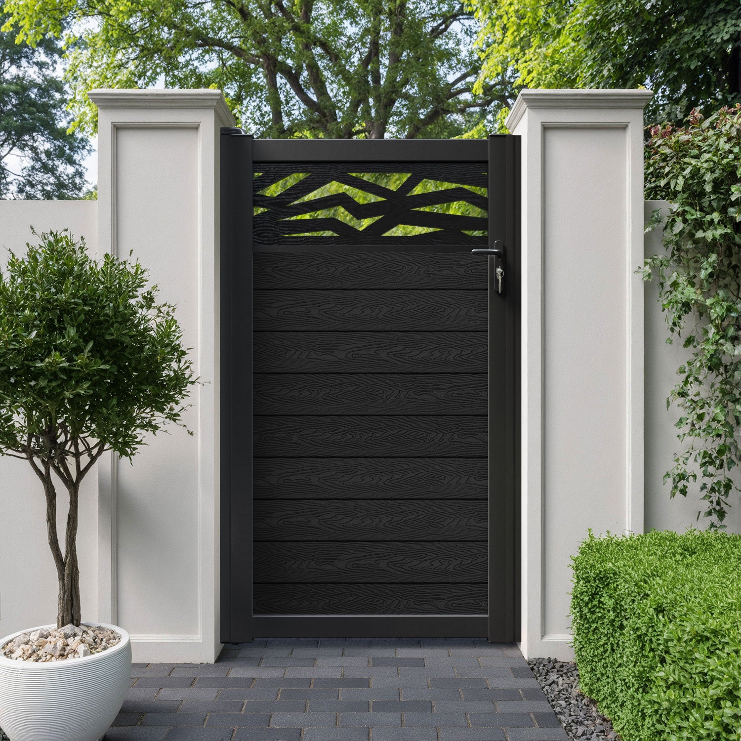 Classic Zenith Pedestrian Gate - Black
