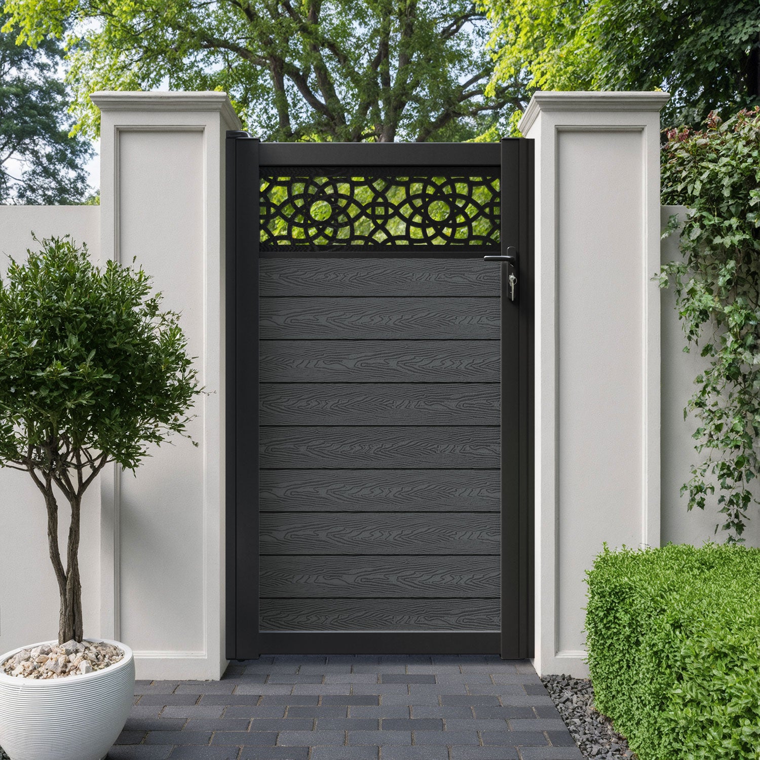 Classic Ambar Pedestrian Gate - Dark Grey