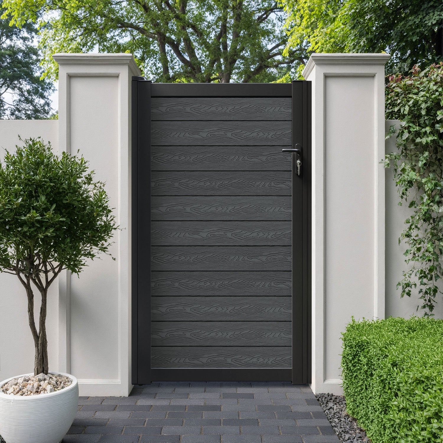 Classic Pedestrian Gate - Dark Grey