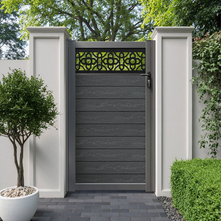 Classic Narwa Pedestrian Gate - Dark Grey