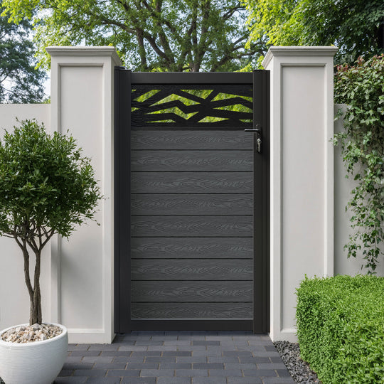 Classic Zenith Pedestrian Gate - Dark Grey