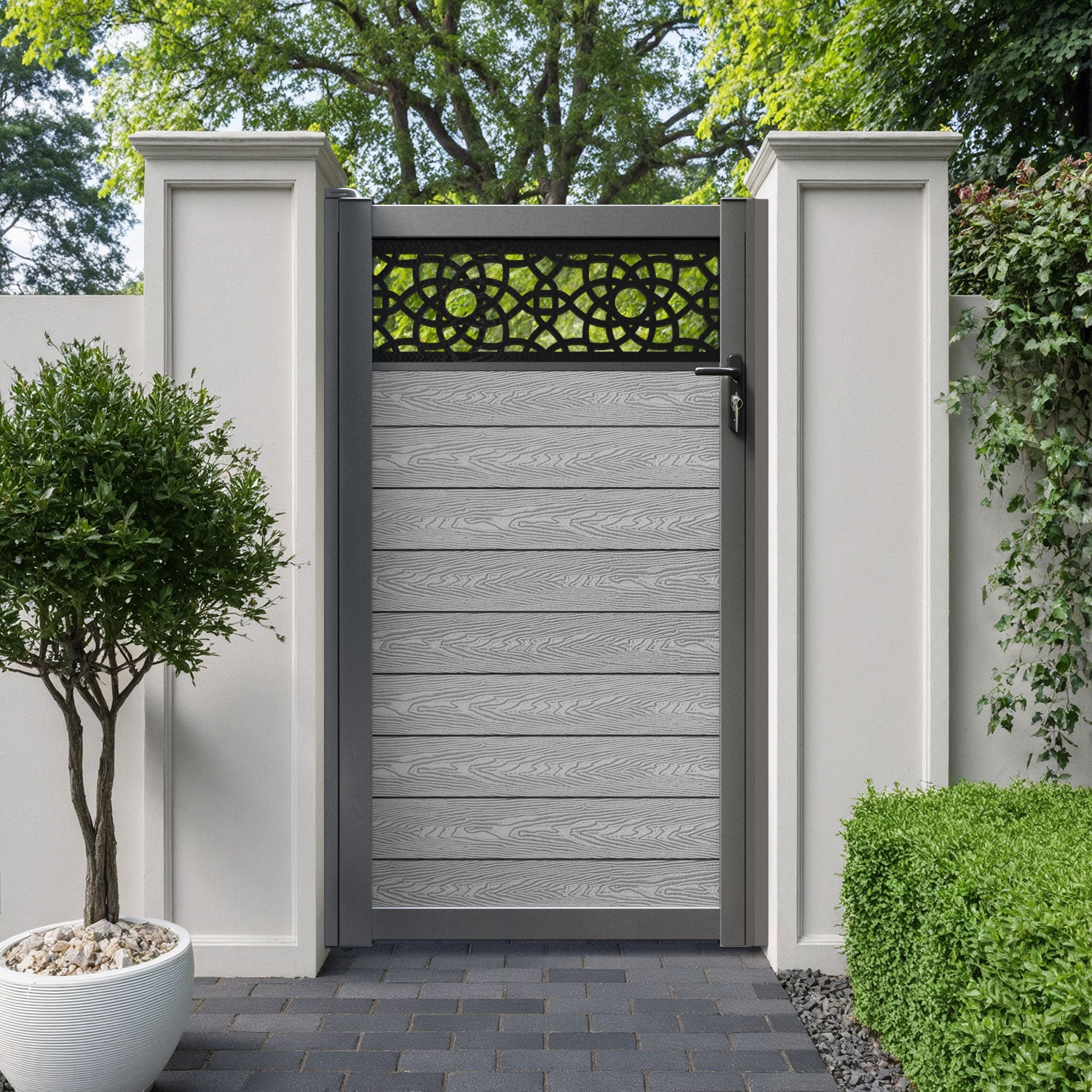 Classic Ambar Pedestrian Gate - Light Grey