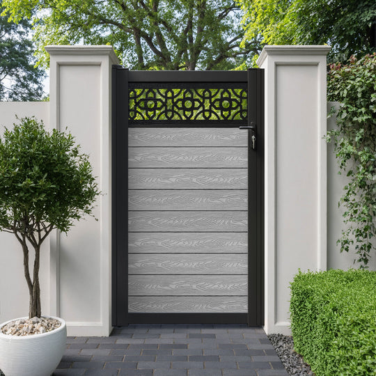 Classic Nabila Pedestrian Gate - Light Grey