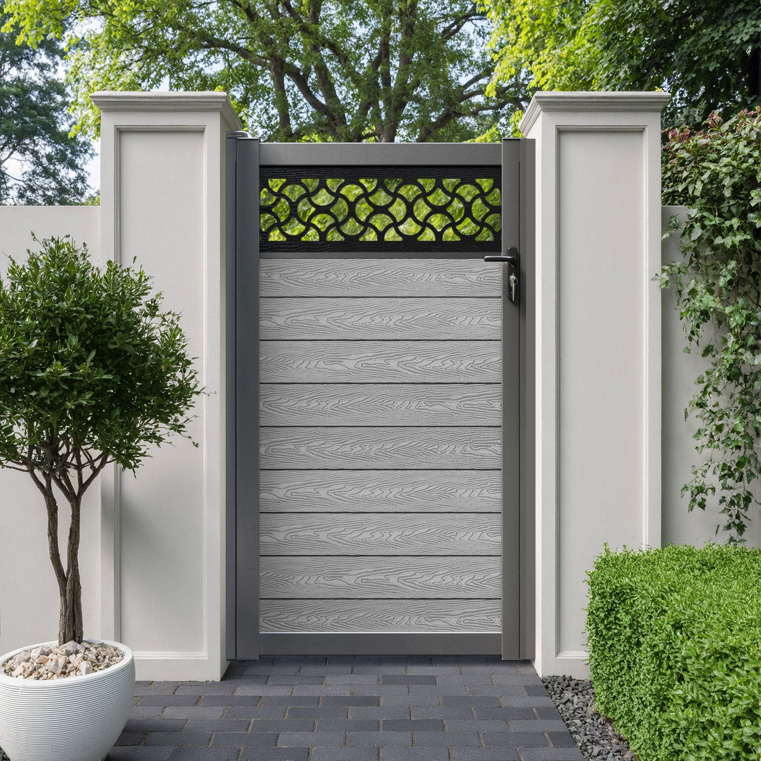 Classic Vida Pedestrian Gate - Light Grey